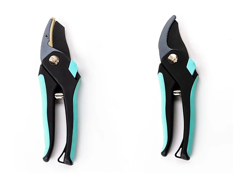 Lot de 2 sécateurs - Suan - Lame franche et lame enclume - En acier