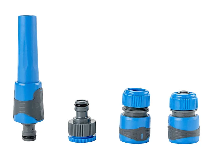 Bewaterings- en reinigingsslang - Suan - Complete set met soft touch bewateringsaansluitingen