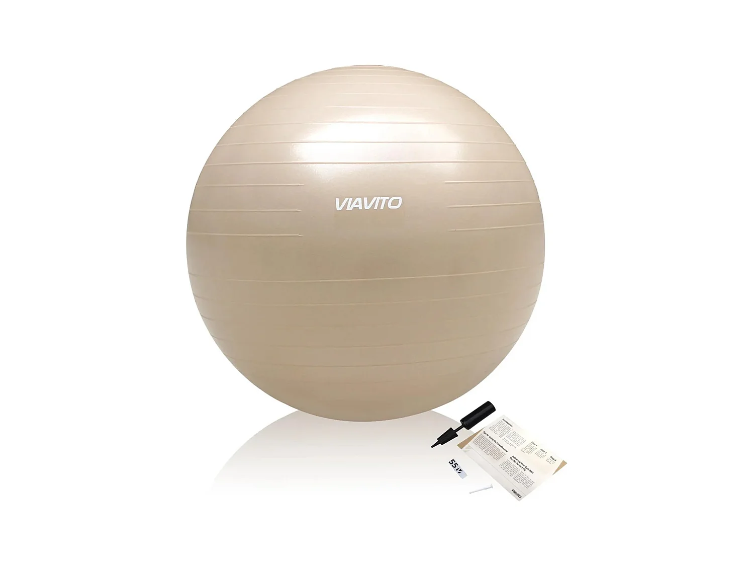 Gymnastiekbal Studio anti-burst 55 cm - Beige Viavito