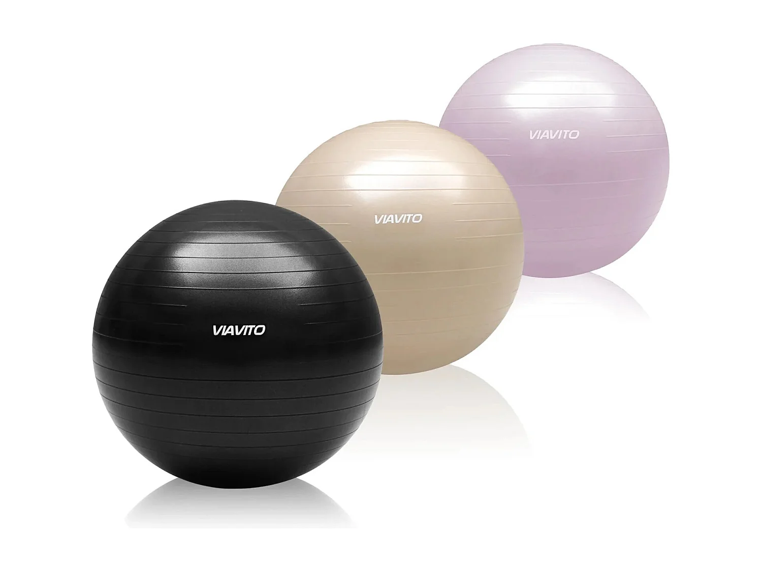 Ballon de Gymnastique  - Viavito - 55 cm - Anti burst - Beige