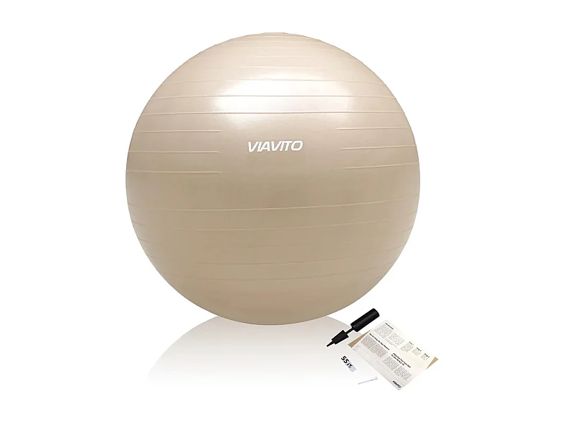 Ballon de Gymnastique  - Viavito - 55 cm - Anti burst - Beige