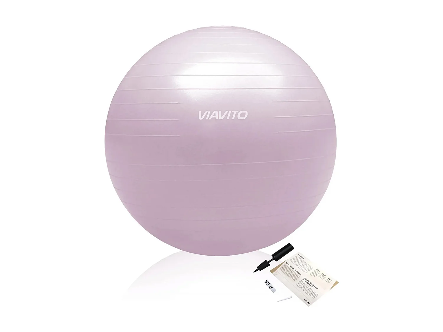 Ballon de Gymnastique  - Viavito - 55 cm - Anti burst - Rose