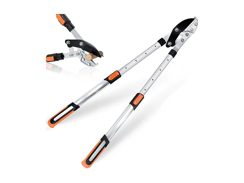 Corta ramas con cuchilla de yunque - Suan - Mango telescópico - Dimensiones: 87 x 34 cm