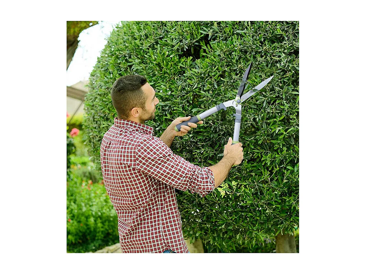 Heggenschaar met gegolfde messen - Suan - Antisliplaag - Afmetingen : 58 x 23 cm