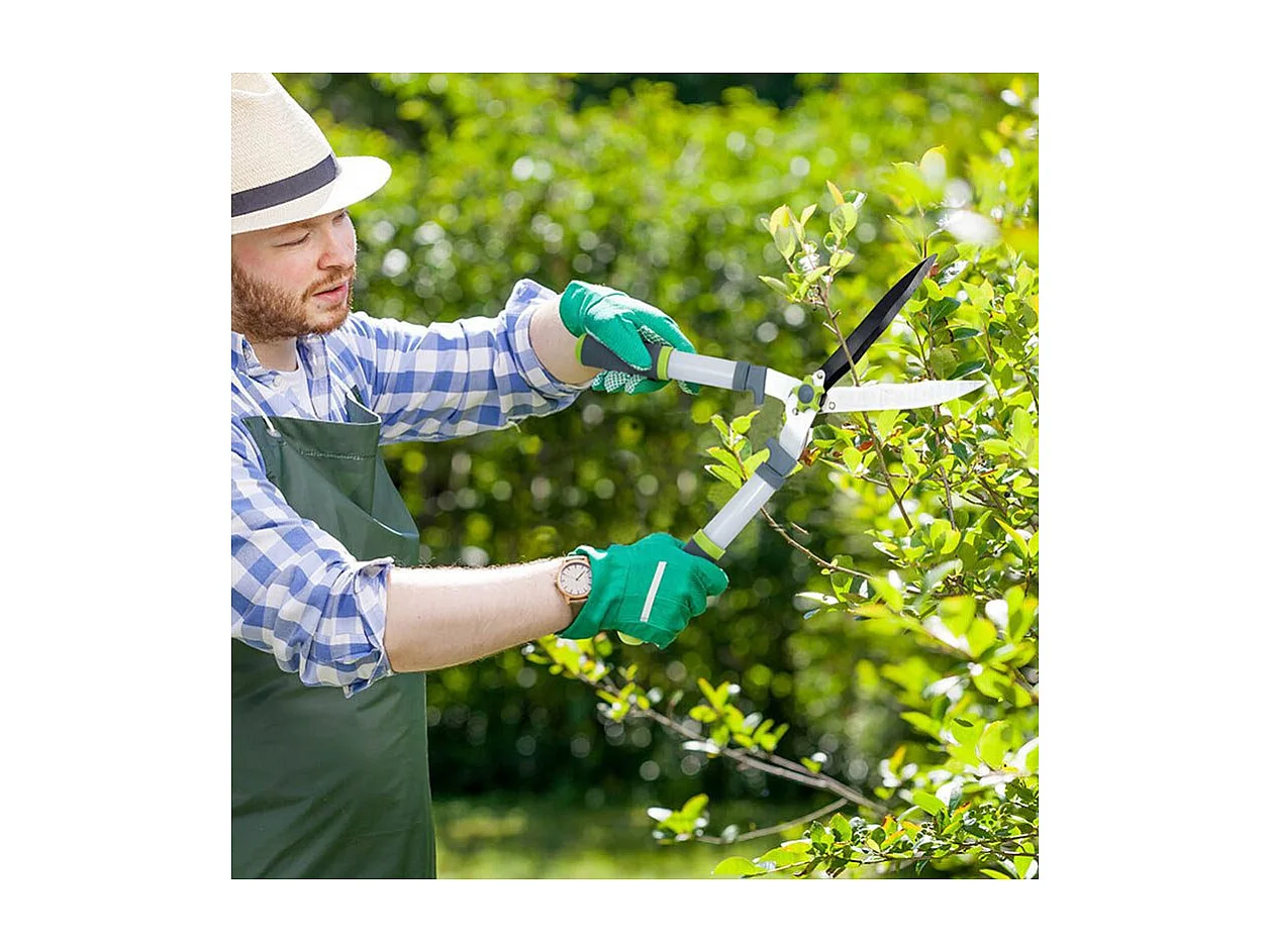 Heggenschaar met gegolfde messen - Suan - Antisliplaag - Afmetingen : 58 x 23 cm