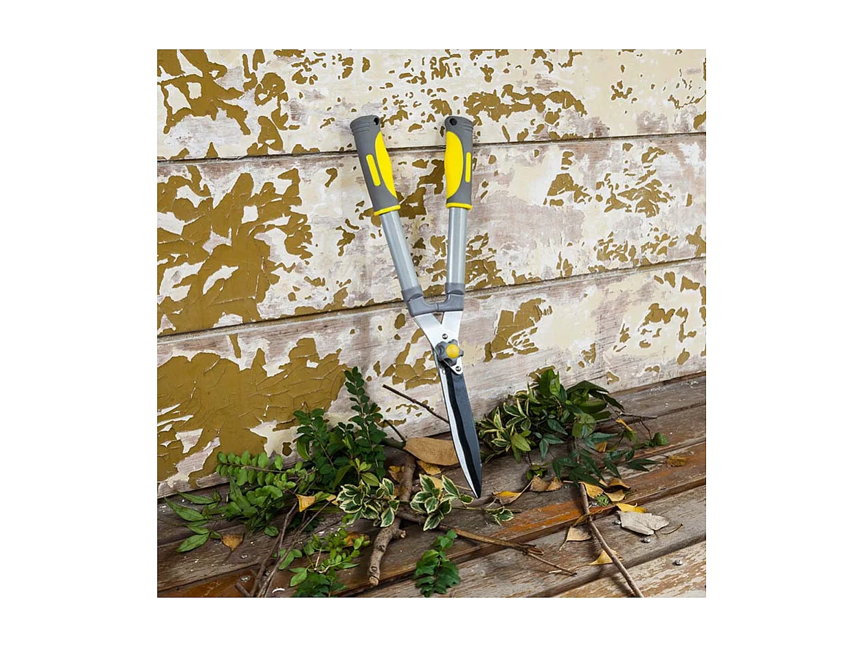 Heggenschaar met gegolfde messen - Suan - Antisliplaag - Afmetingen : 58 x 21 cm