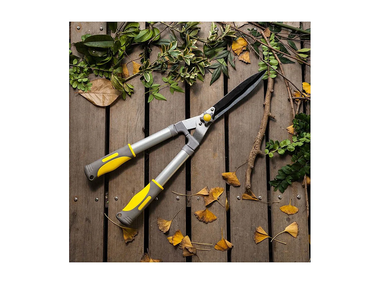 Heggenschaar met gegolfde messen - Suan - Antisliplaag - Afmetingen : 58 x 21 cm