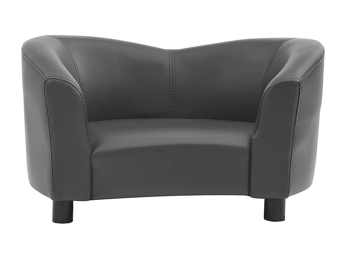 Divano grigio per cani 67x41x39 cm in similpelle