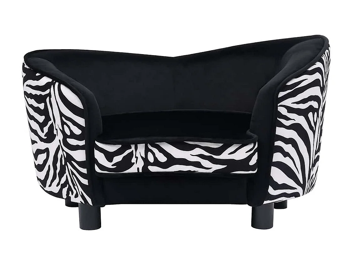 Divano per cani nero 68x38x38 cm peluche