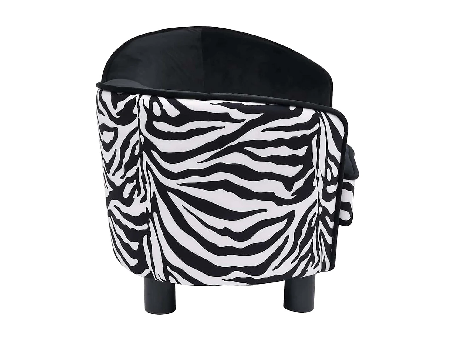 Divano per cani nero 68x38x38 cm peluche