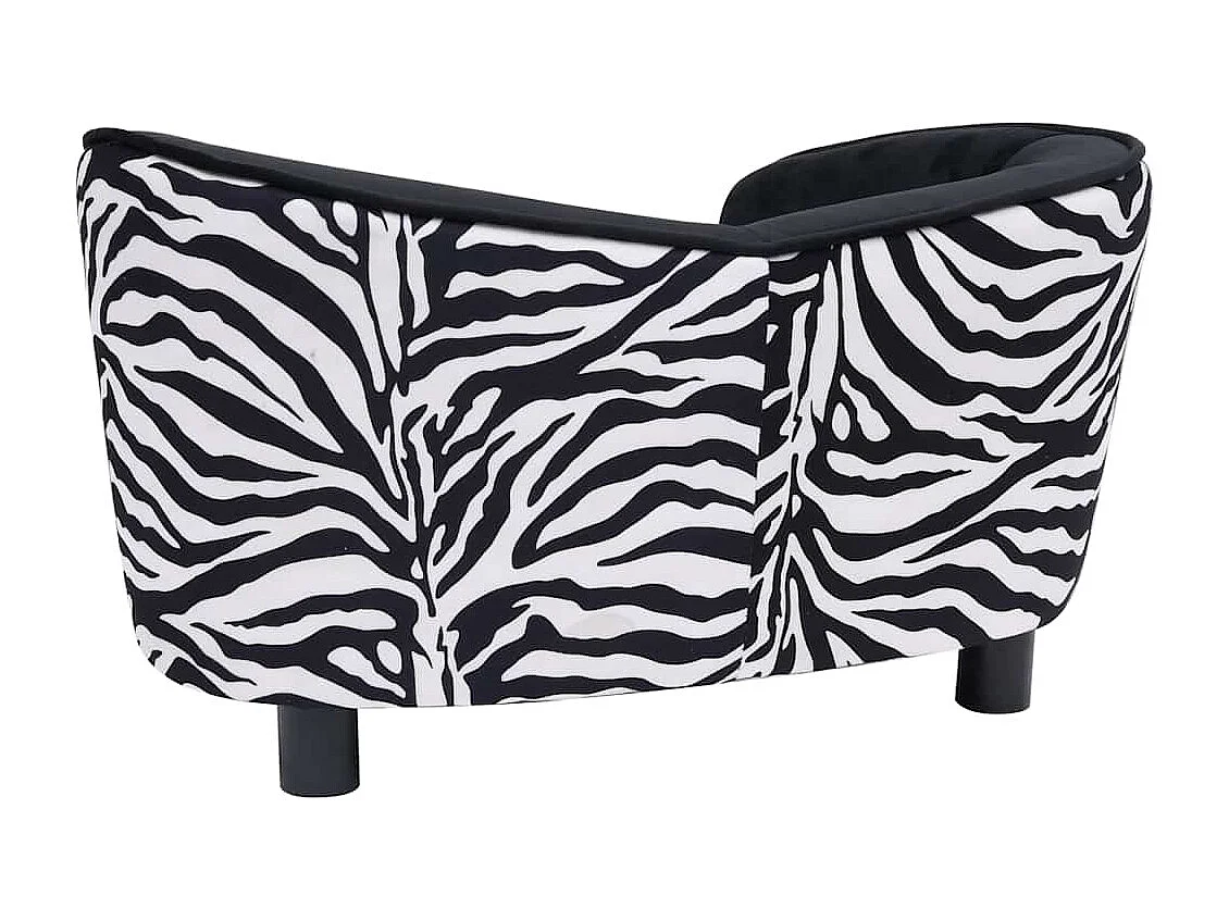 Divano per cani nero 68x38x38 cm peluche