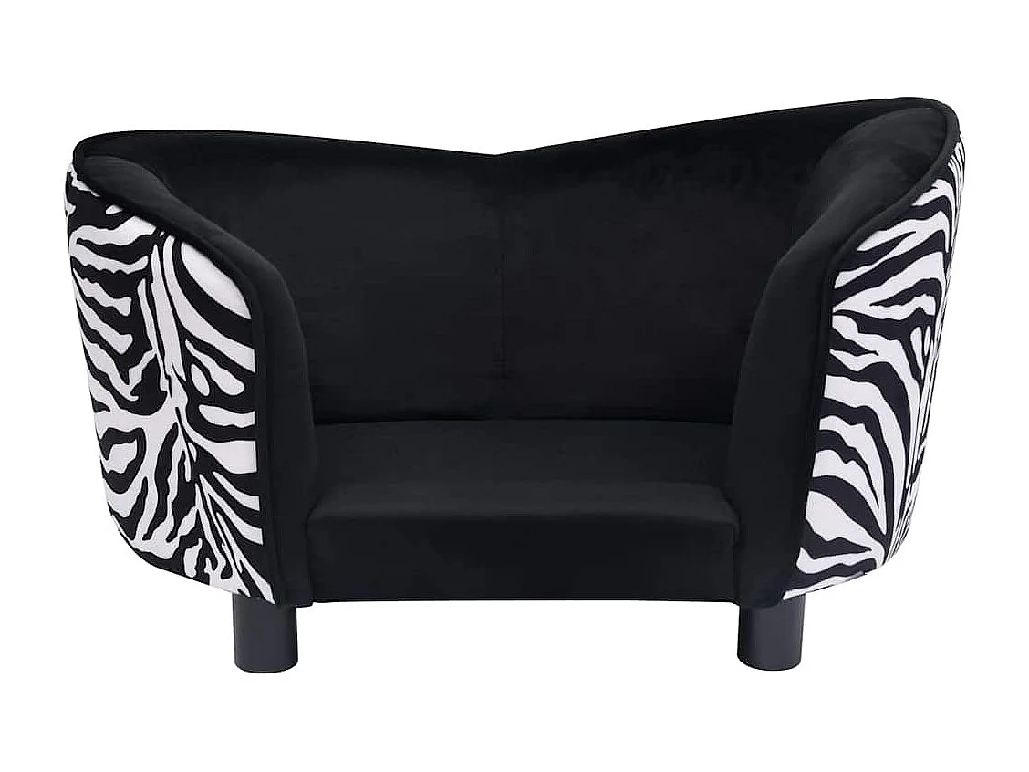 Divano per cani nero 68x38x38 cm peluche