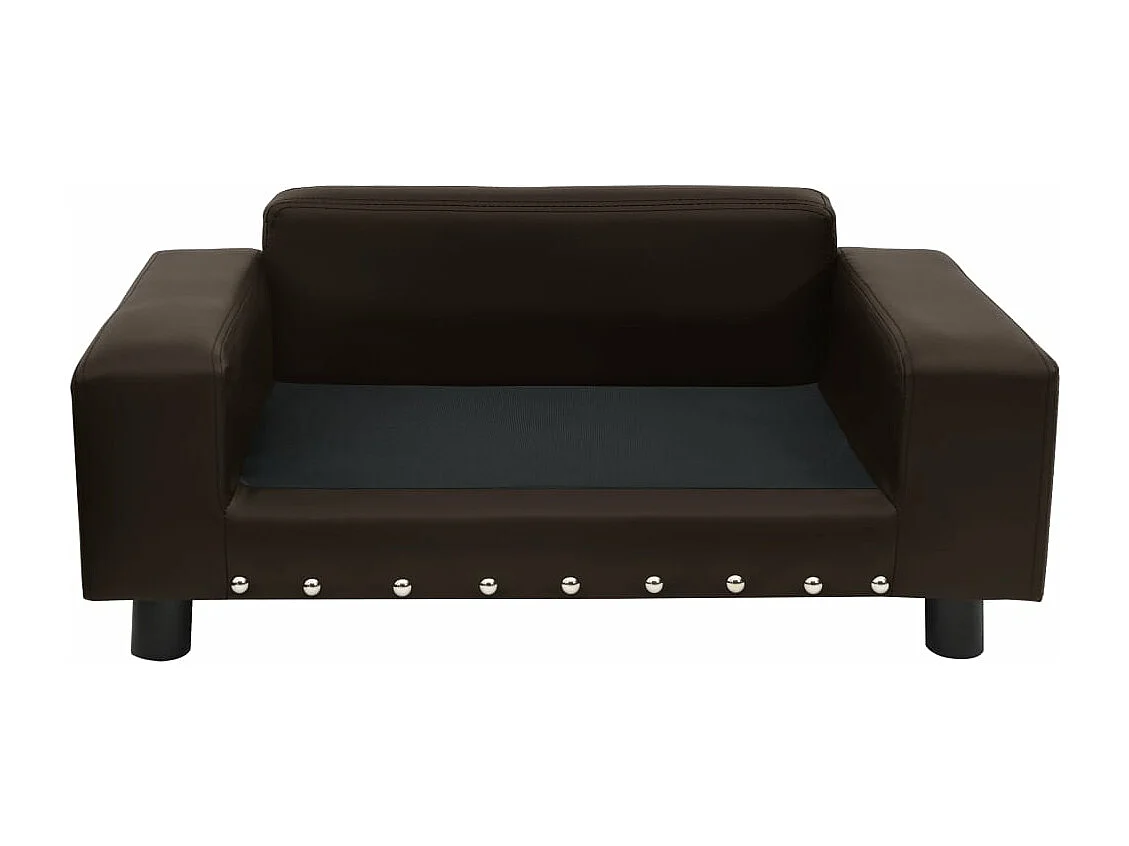 Canapé pour chien Marron 81x43x31 cm Peluche et similicuir