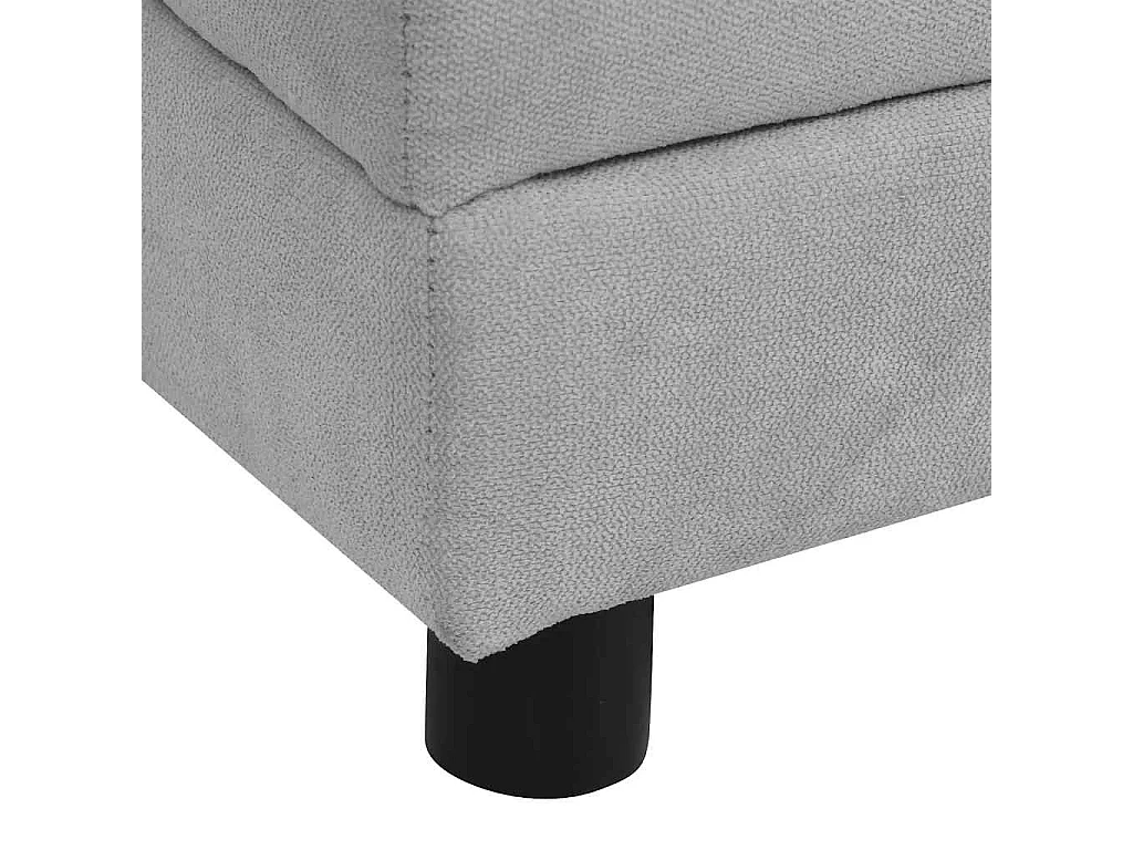 Divano per cani con cuscino grigio 83x44x44 cm peluche