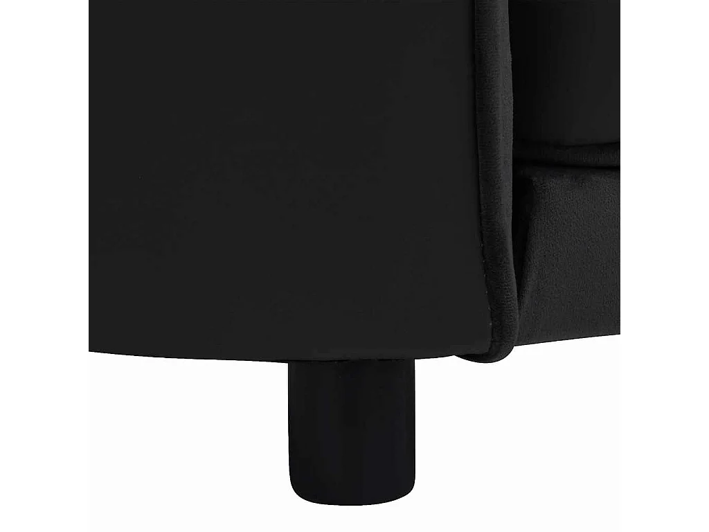 Divano per cani nero 69x49x40 cm in peluche e similpelle