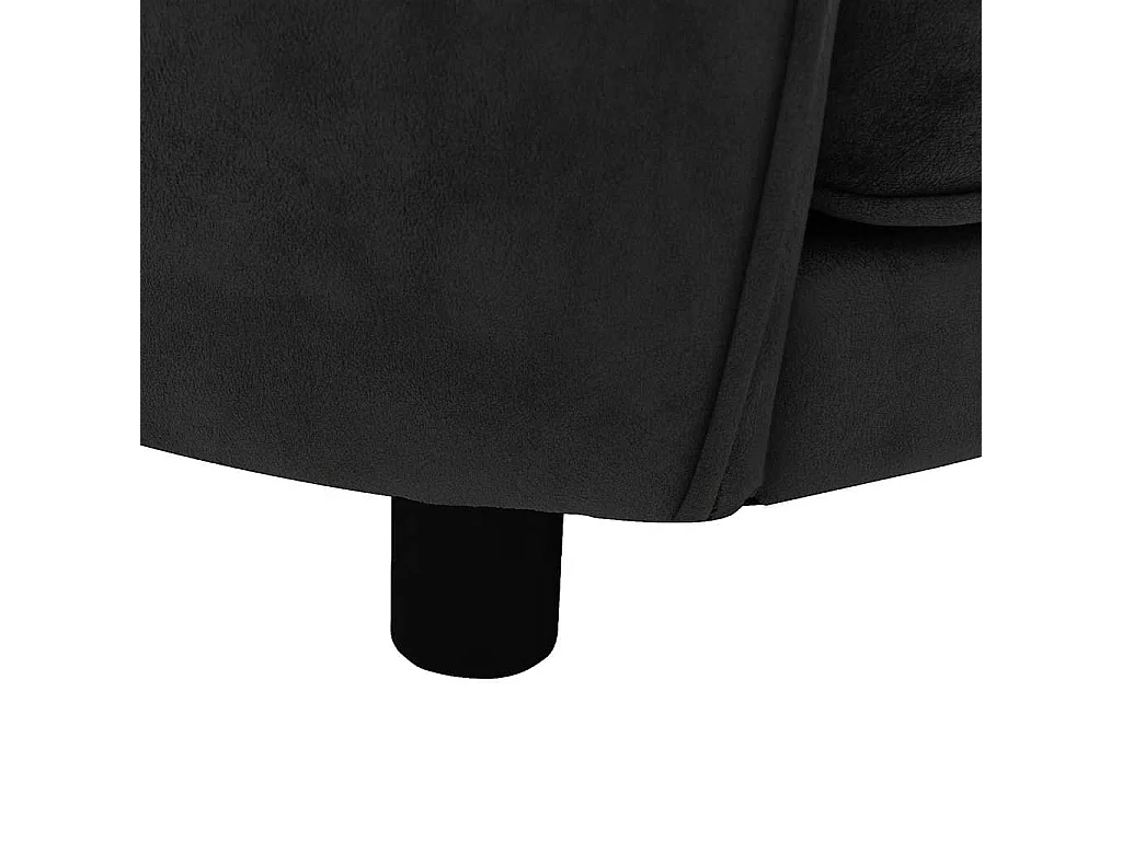 Divano per cani nero 69x49x40 cm peluche