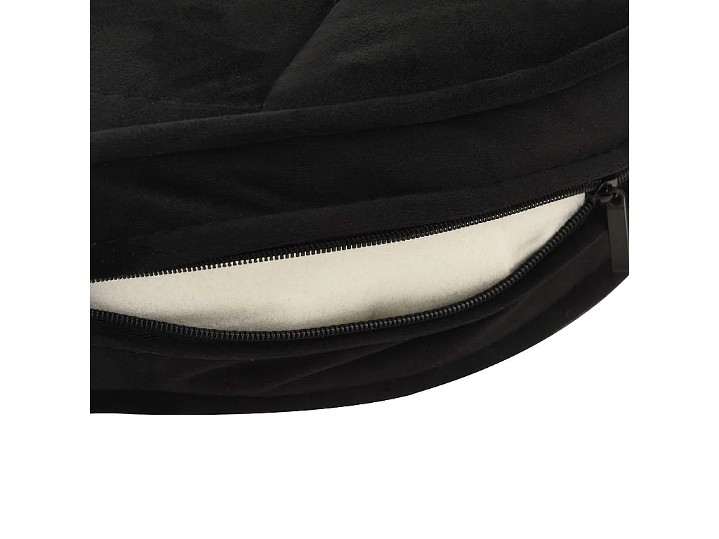 Sofá Perro Negro 48x48x32 cm Peluche y Piel Sintética