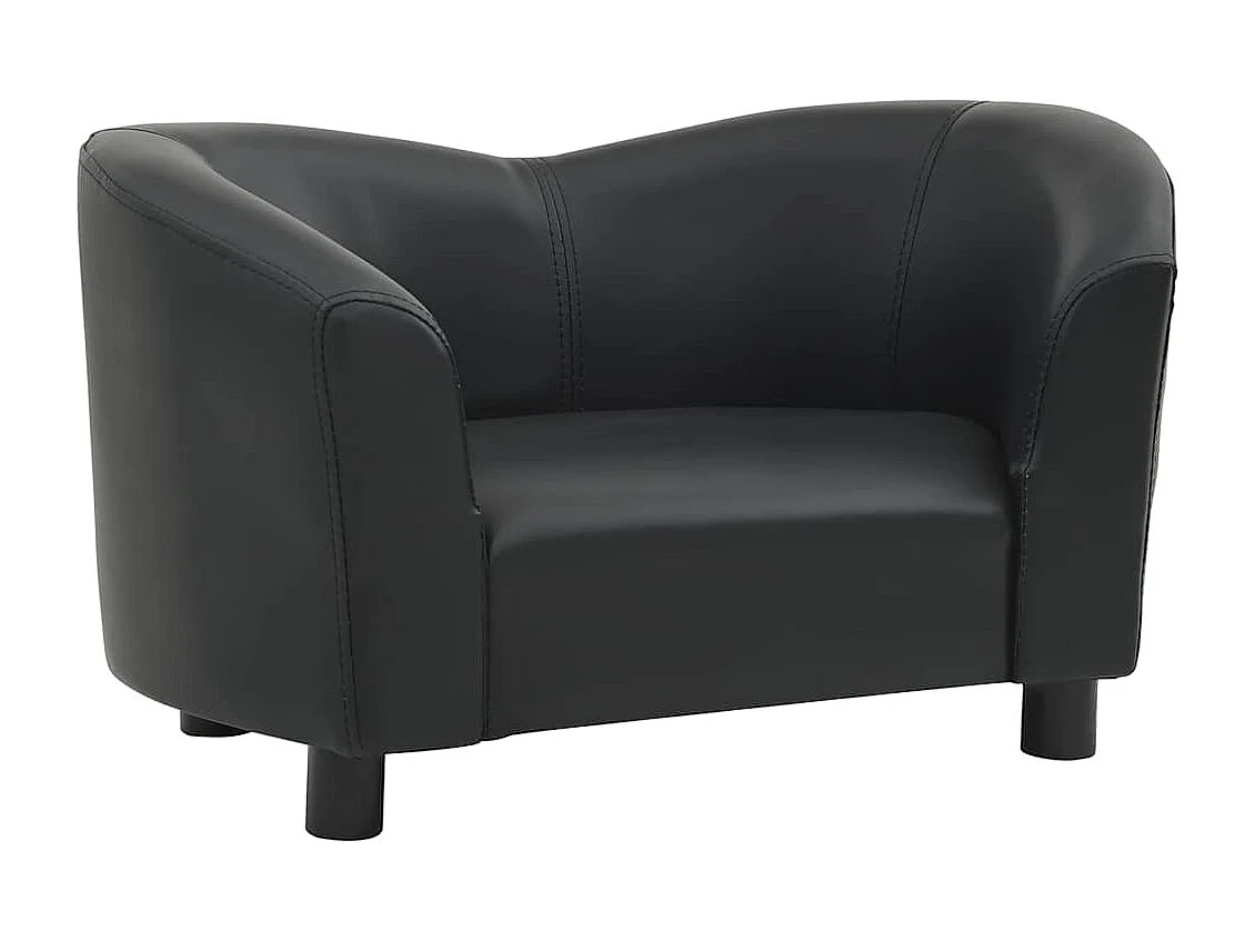Divano per cani nero 67x41x39 cm in similpelle