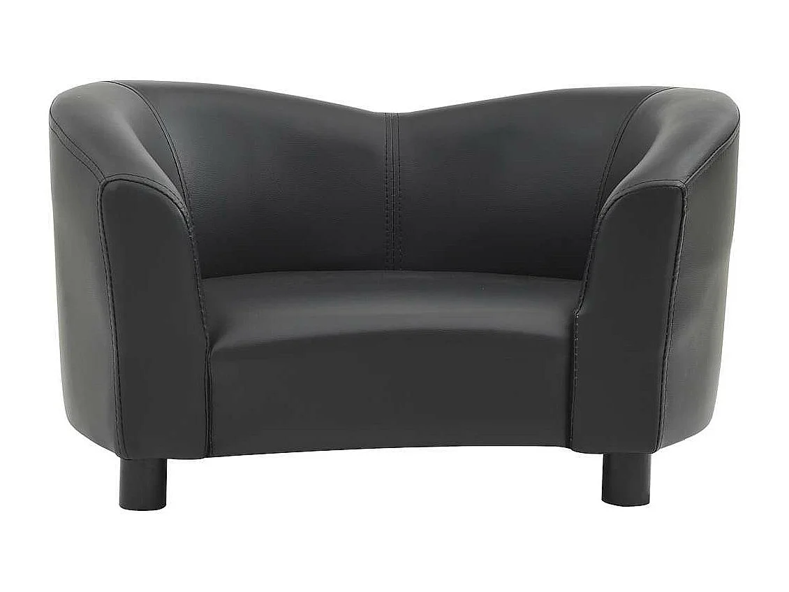 Divano per cani nero 67x41x39 cm in similpelle