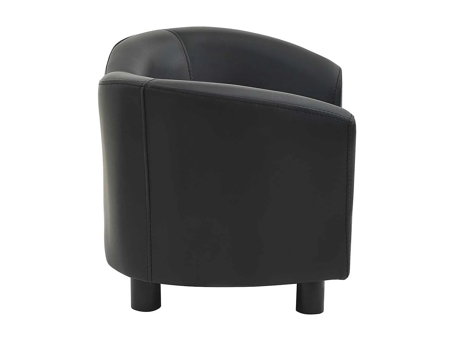 Divano per cani nero 67x41x39 cm in similpelle