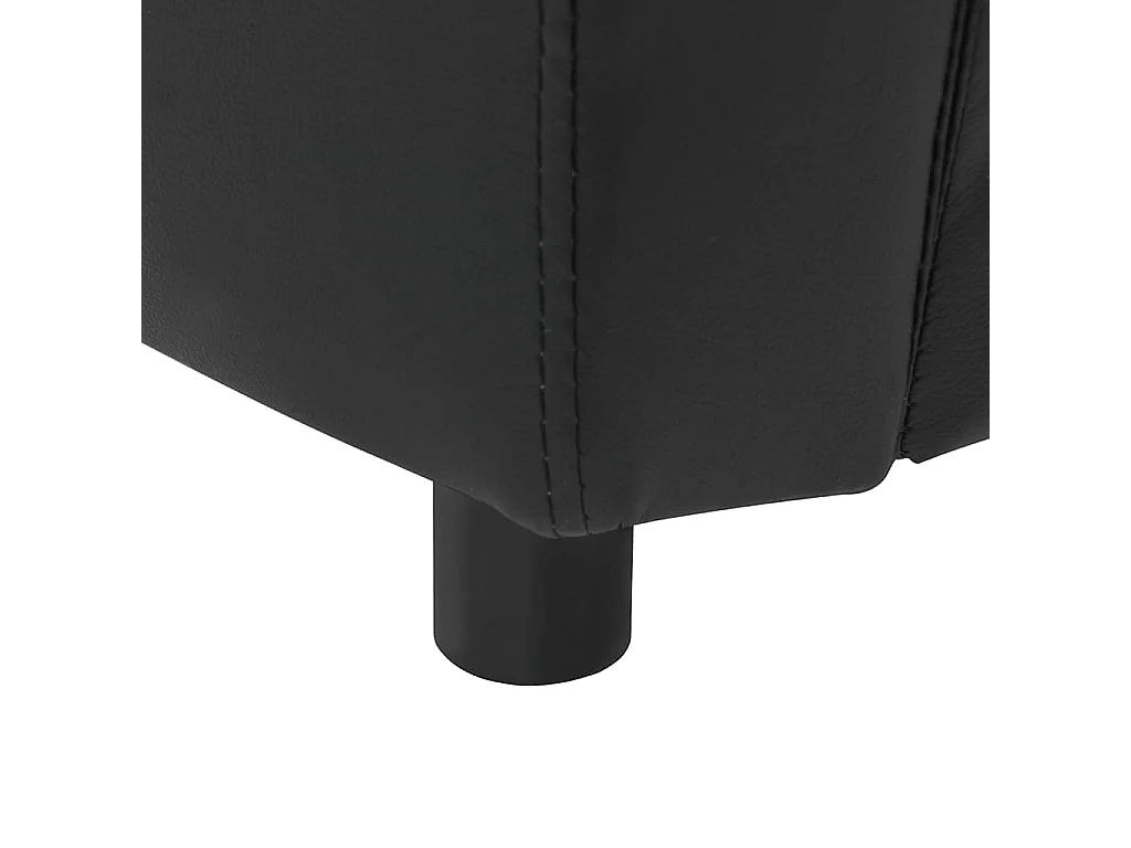 Divano per cani nero 67x41x39 cm in similpelle
