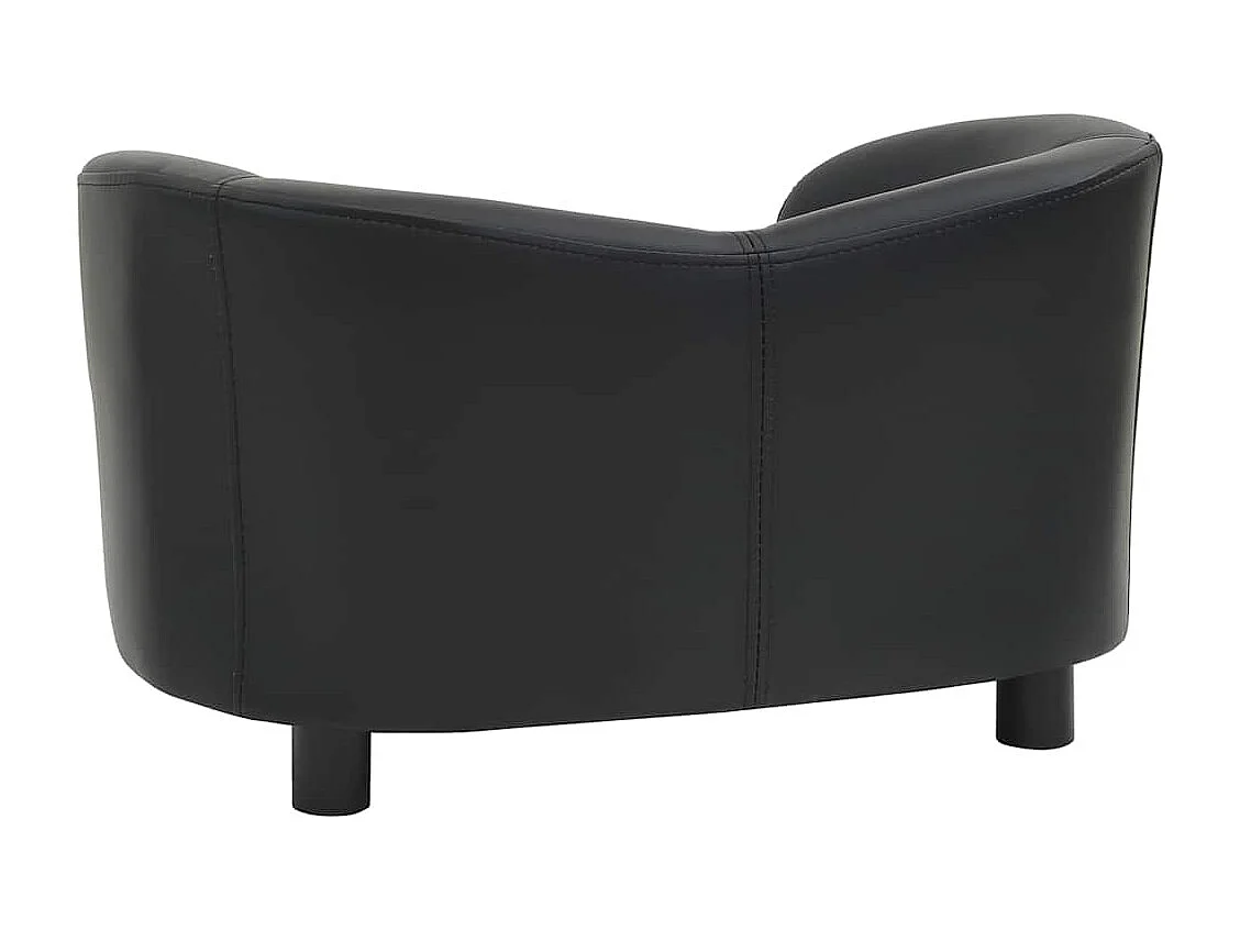 Schwarzes Hundesofa 67x41x39 cm Kunstleder
