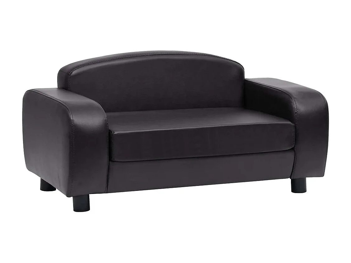 Divano per cani nero 80x50x40 cm in similpelle