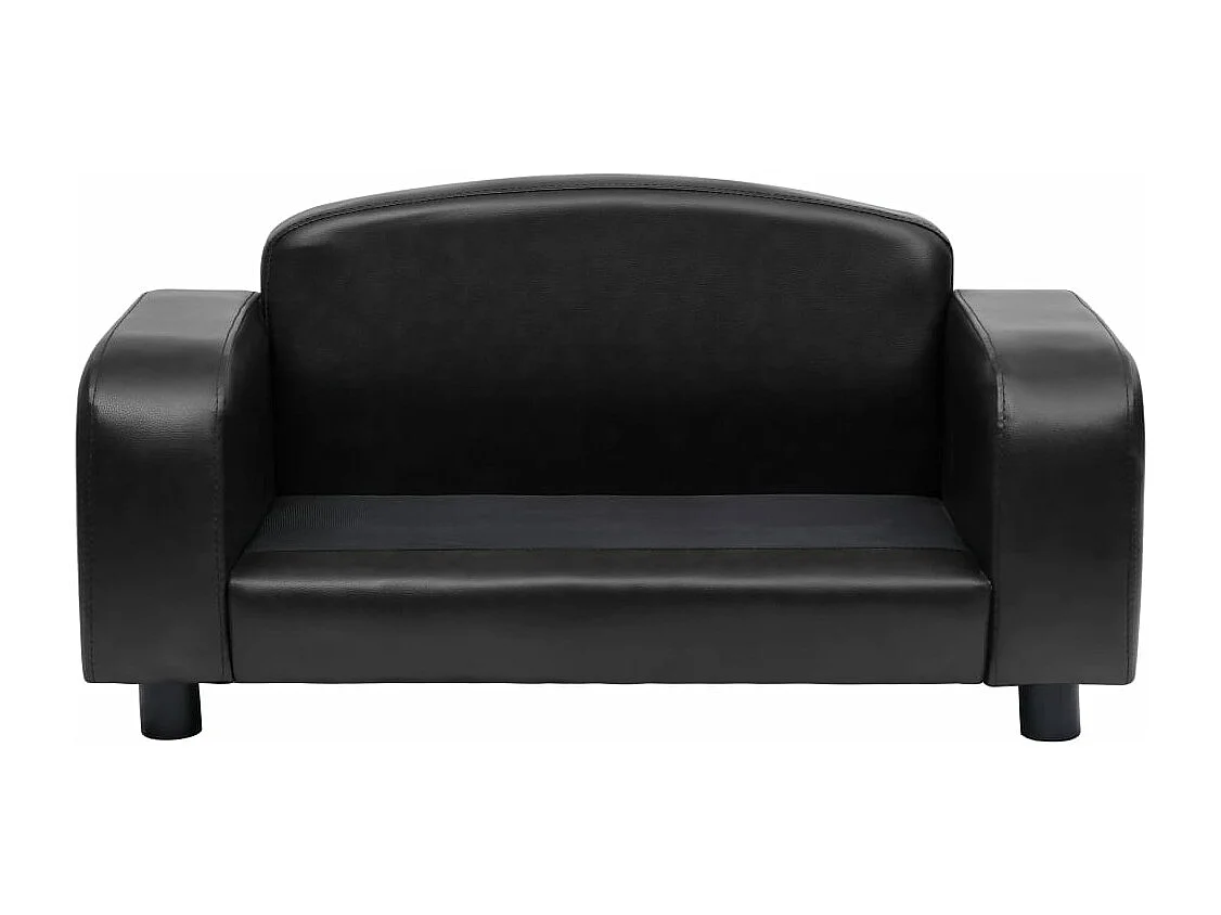 Divano per cani nero 80x50x40 cm in similpelle