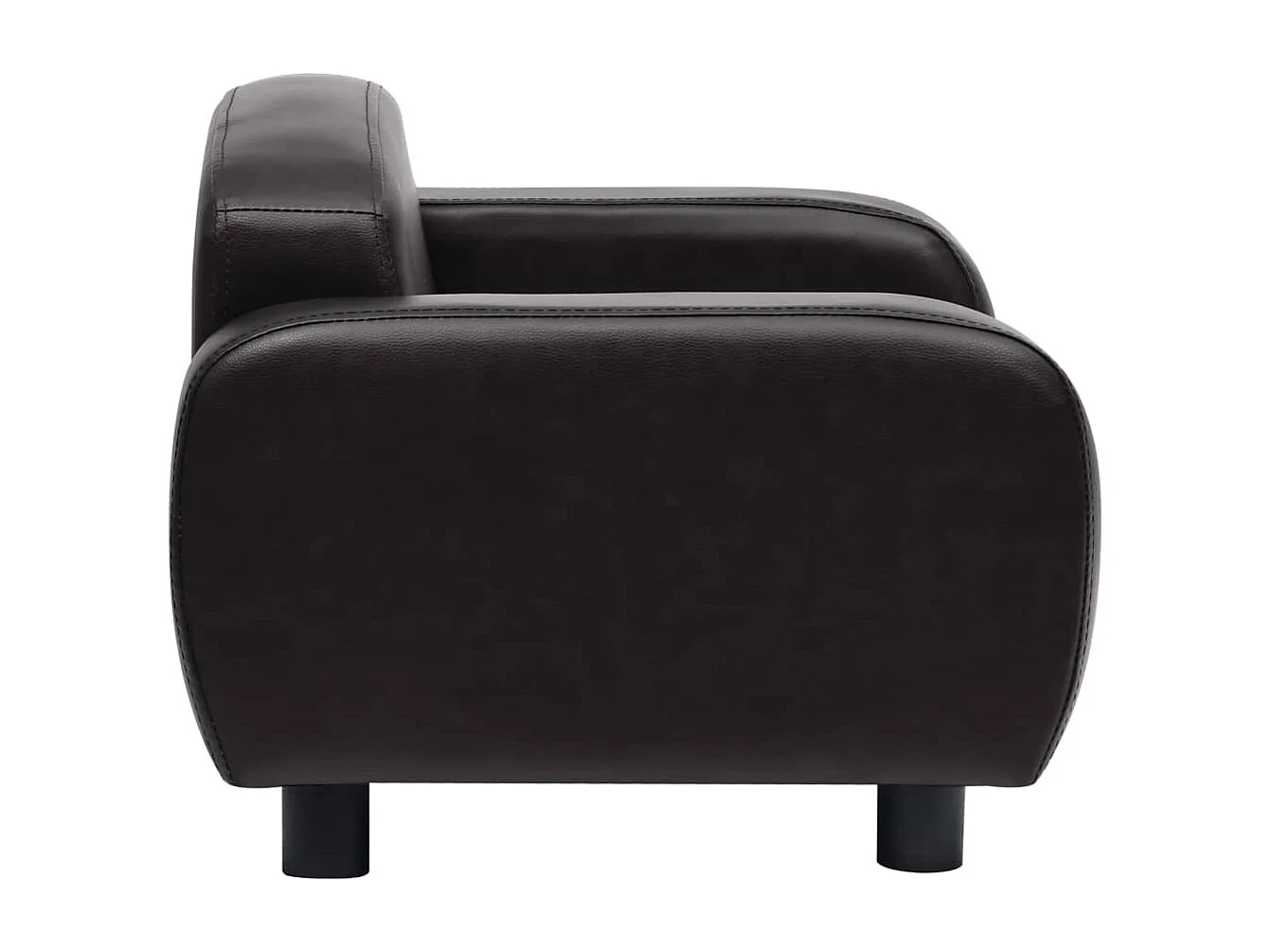 Divano per cani nero 80x50x40 cm in similpelle