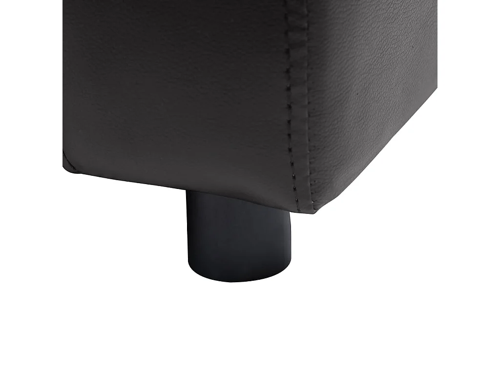 Divano per cani nero 80x50x40 cm in similpelle