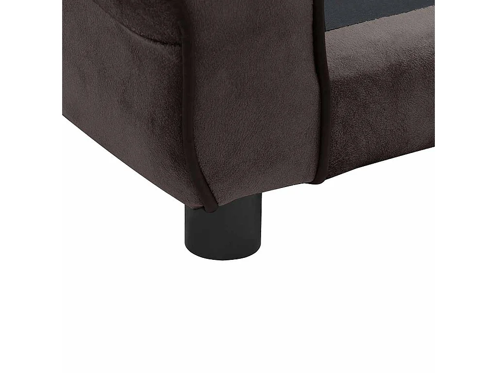 Divano per cani marrone 72x45x30 cm peluche