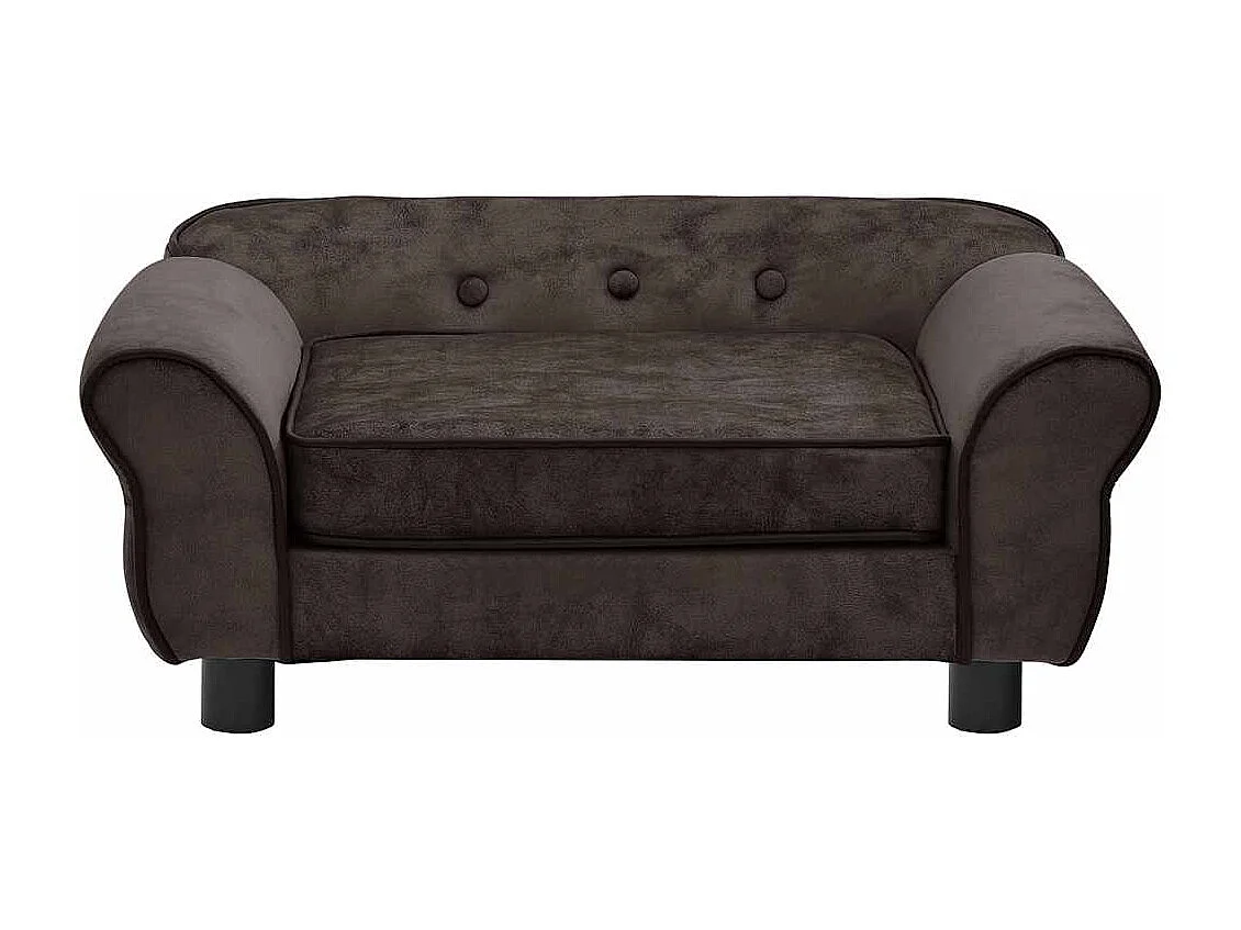 Canapé pour chien Marron 72x45x30 cm Peluche
