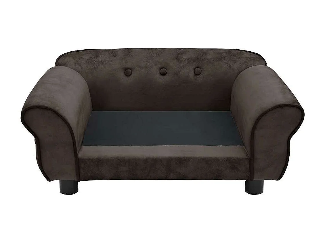 Canapé pour chien Marron 72x45x30 cm Peluche
