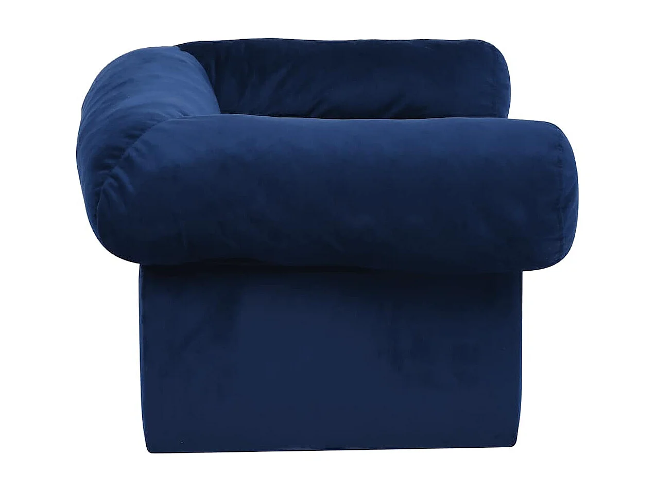 Divano per cani con cassetto Blu 75x50x38 cm Peluche