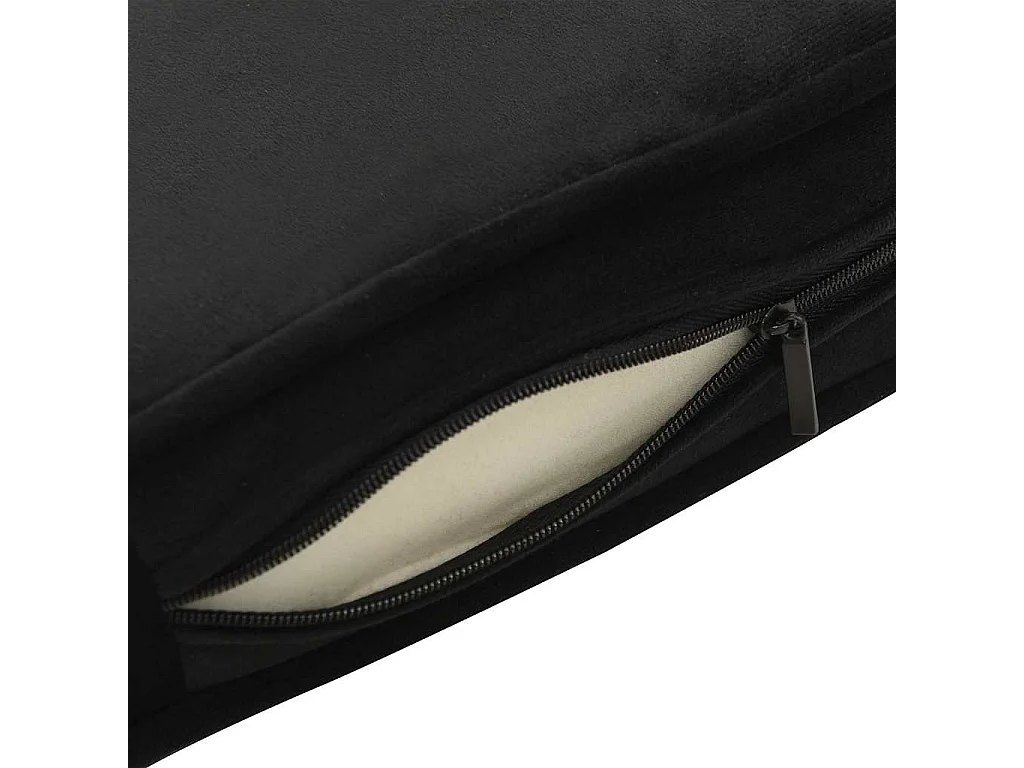 Divano per cani nero 60x43x30 cm in peluche e similpelle