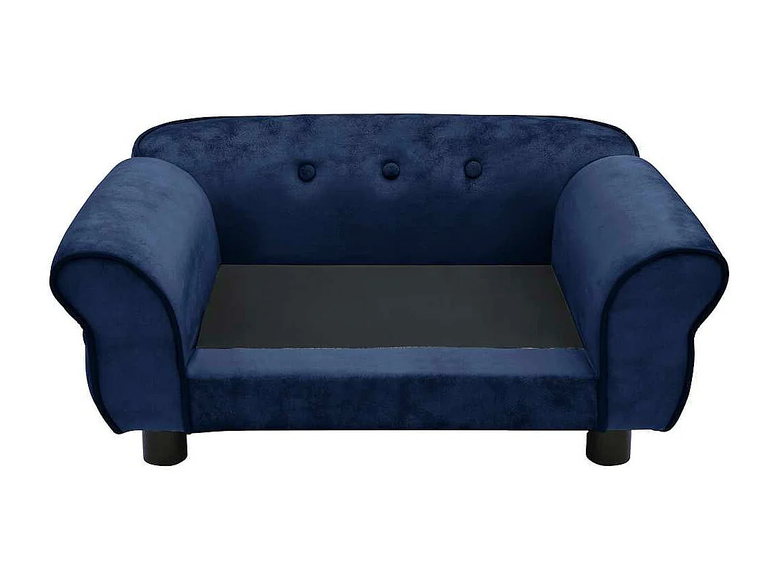 Sofá para Cachorro Azul 72x45x30 cm Pelúcia