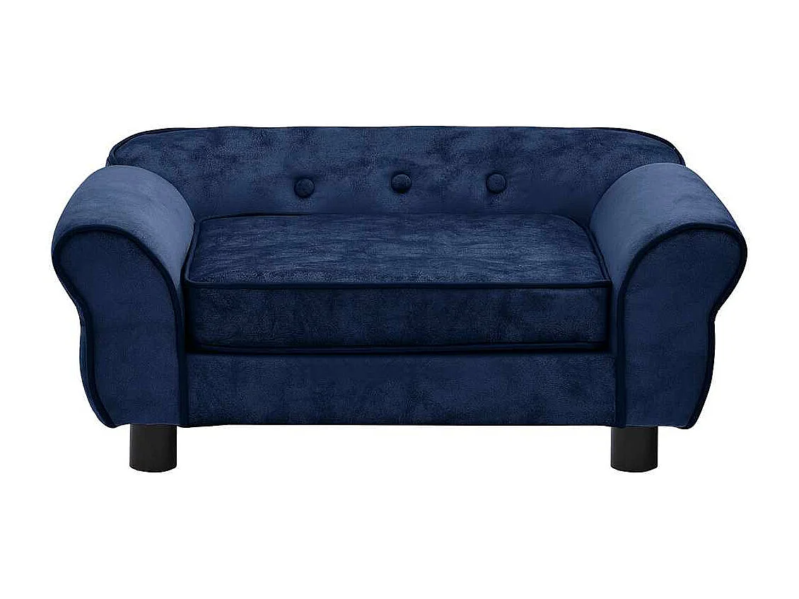 Canapé pour chien Bleu 72x45x30 cm Peluche