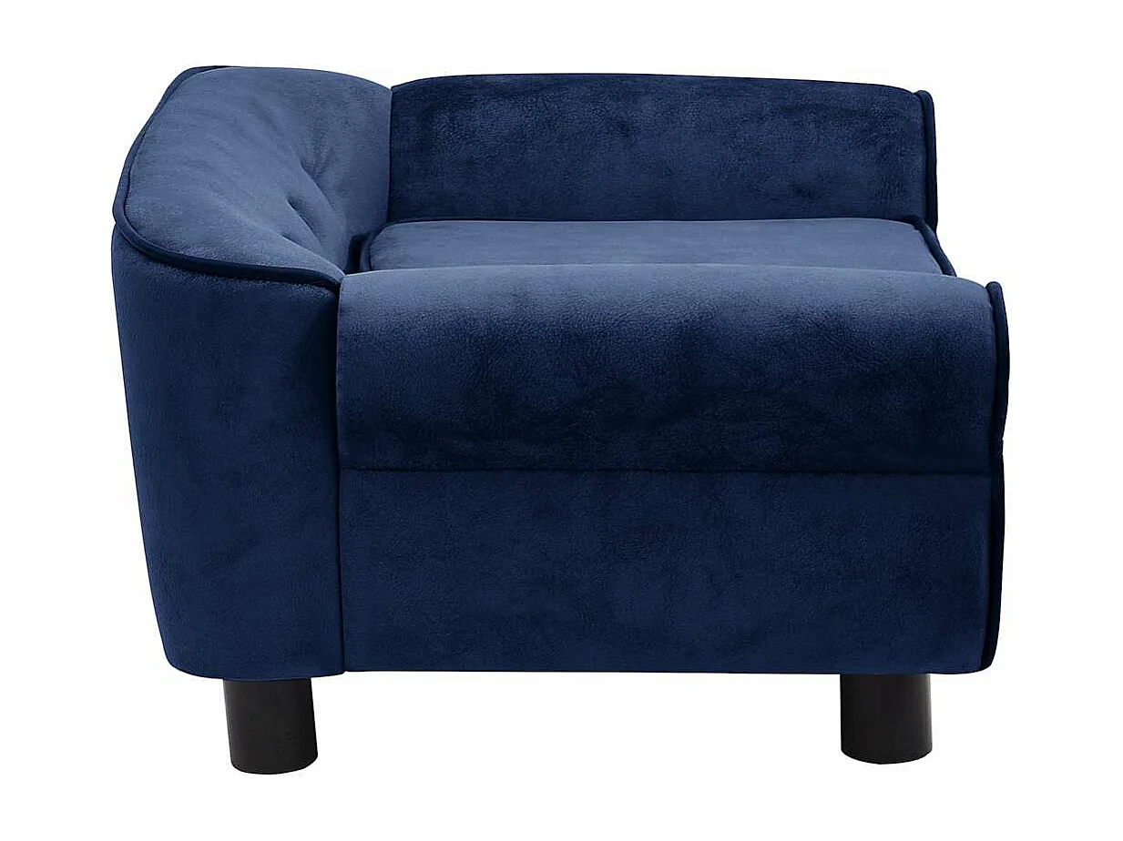 Canapé pour chien Bleu 72x45x30 cm Peluche