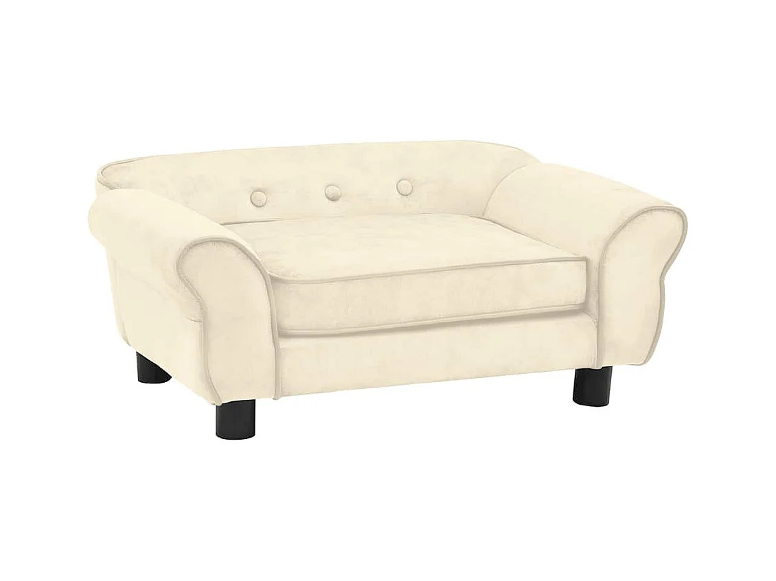 Canapé pour chien Crème 72x45x30 cm Peluche