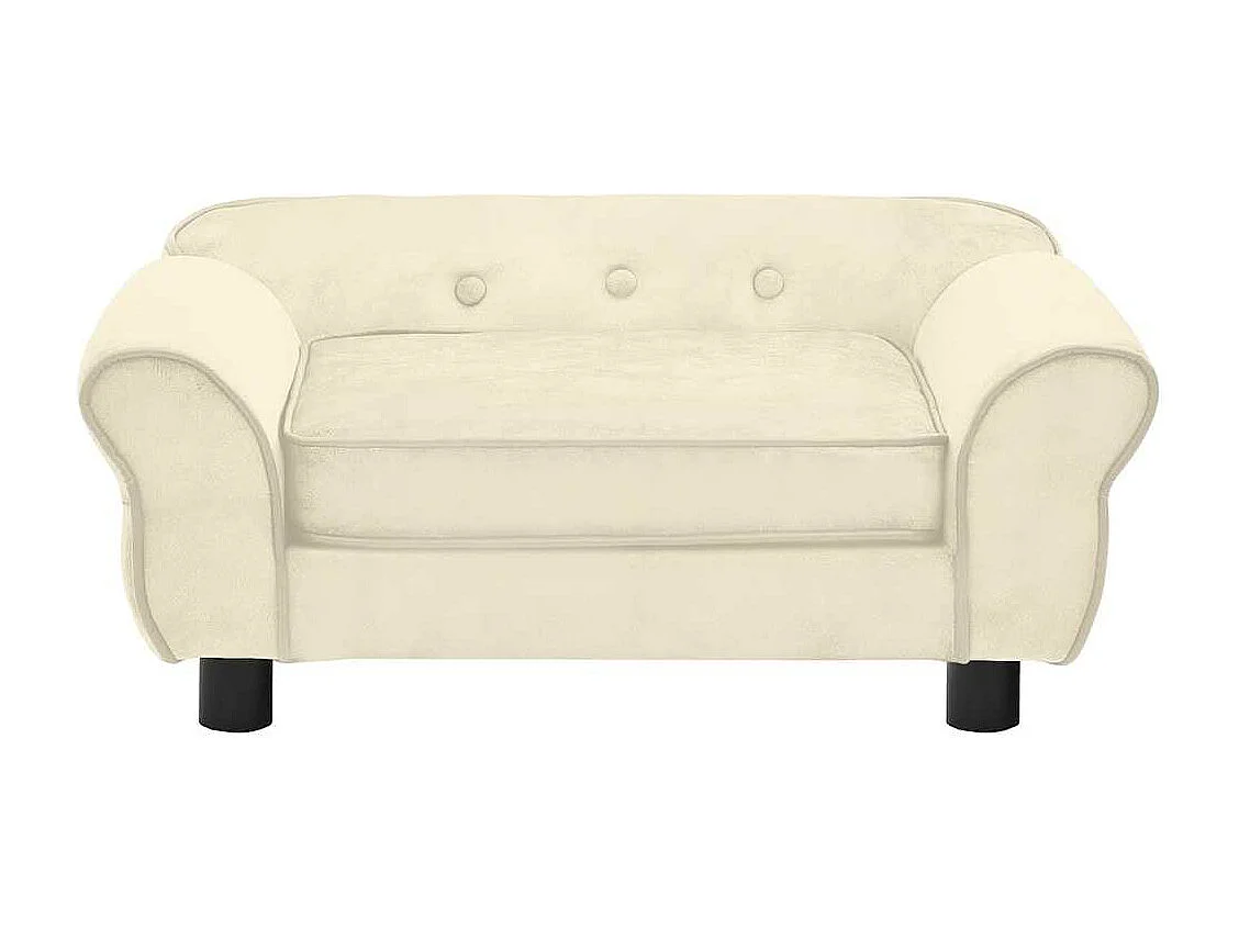 Sofá para Cachorro Creme 72x45x30 cm Pelúcia