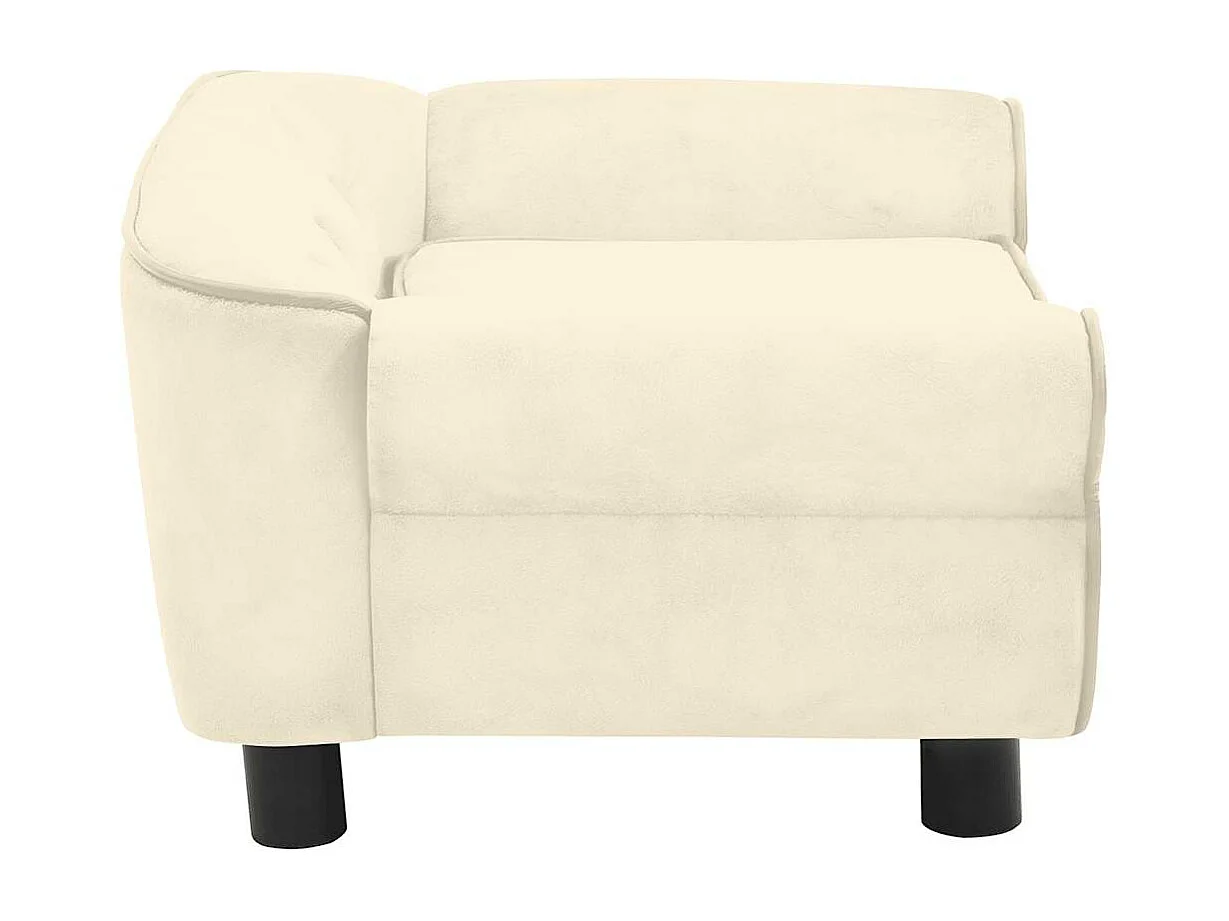 Sofá para Cachorro Creme 72x45x30 cm Pelúcia