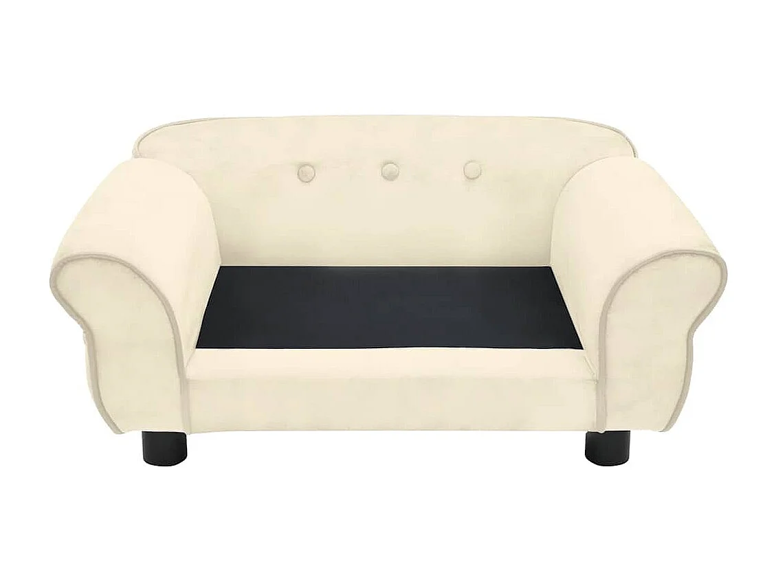 Sofá para Cachorro Creme 72x45x30 cm Pelúcia