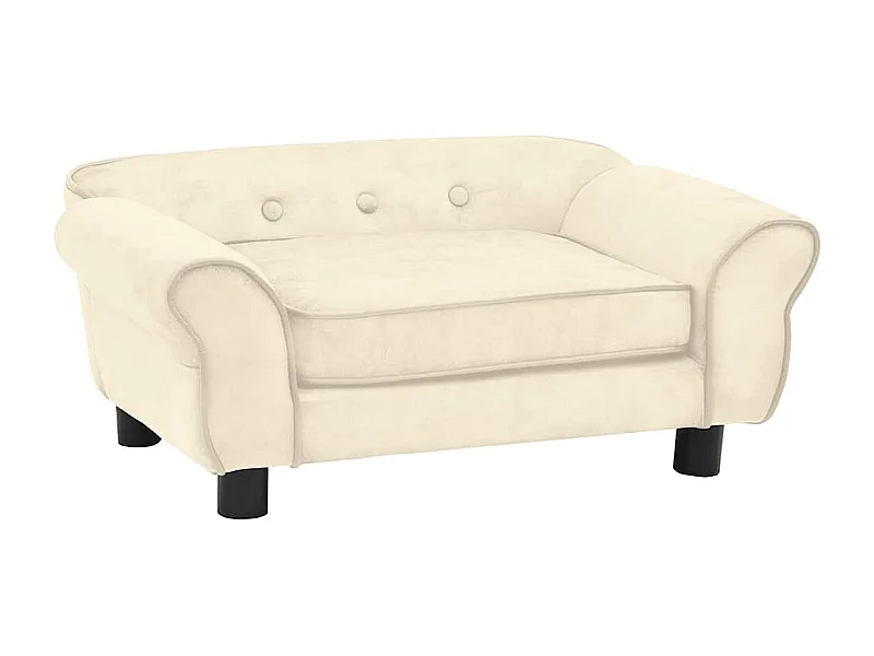 Divano per cani Crema 72x45x30 cm Peluche