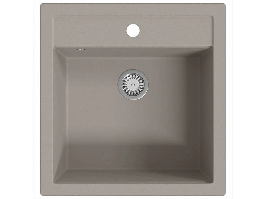 évier de cuisine en granit Bac unique Gris