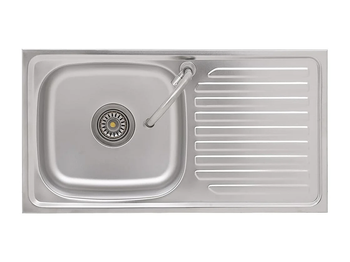 évier de camping Seul lavabo avec robinet Acier inoxydable