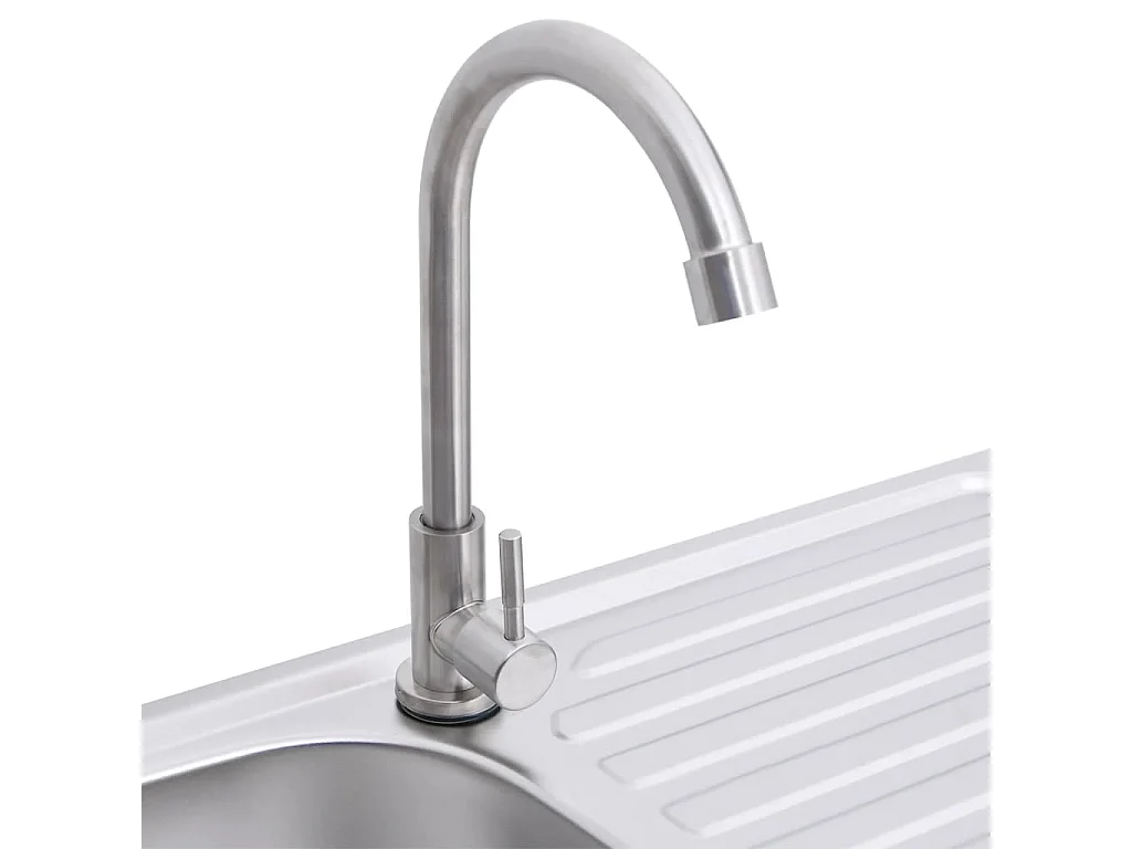 évier de camping Seul lavabo avec robinet Acier inoxydable