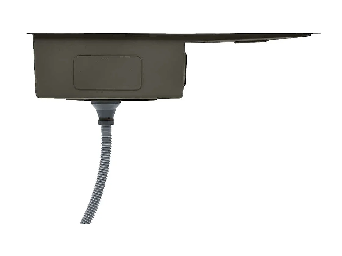 évier de cuisine fait à la main Noir Acier inoxydable