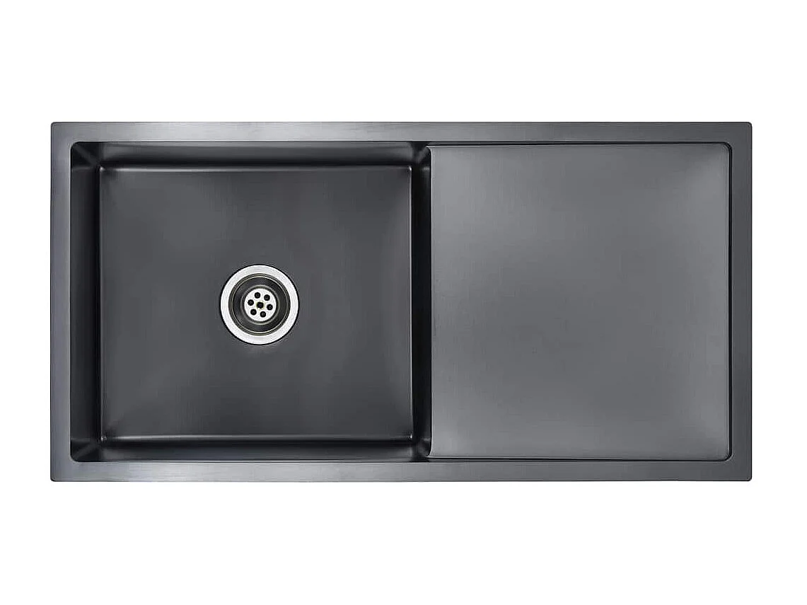 évier de cuisine fait à la main Noir Acier inoxydable