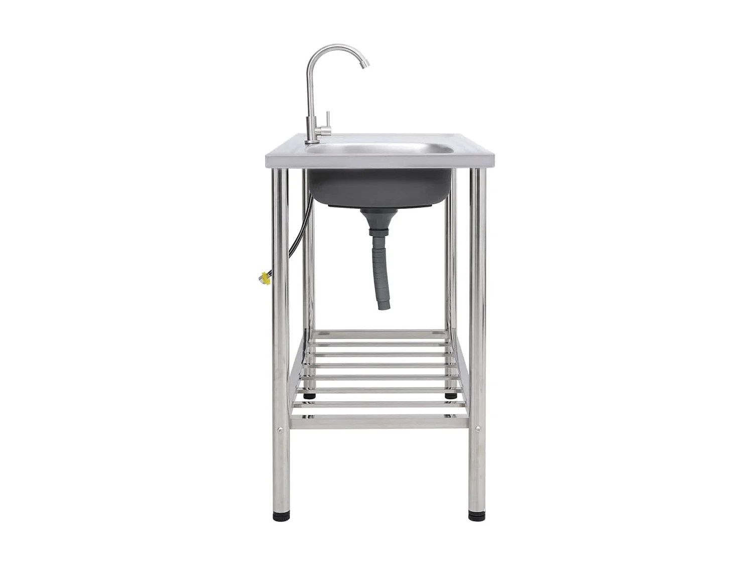 évier de camping Seul lavabo avec robinet Acier inoxydable