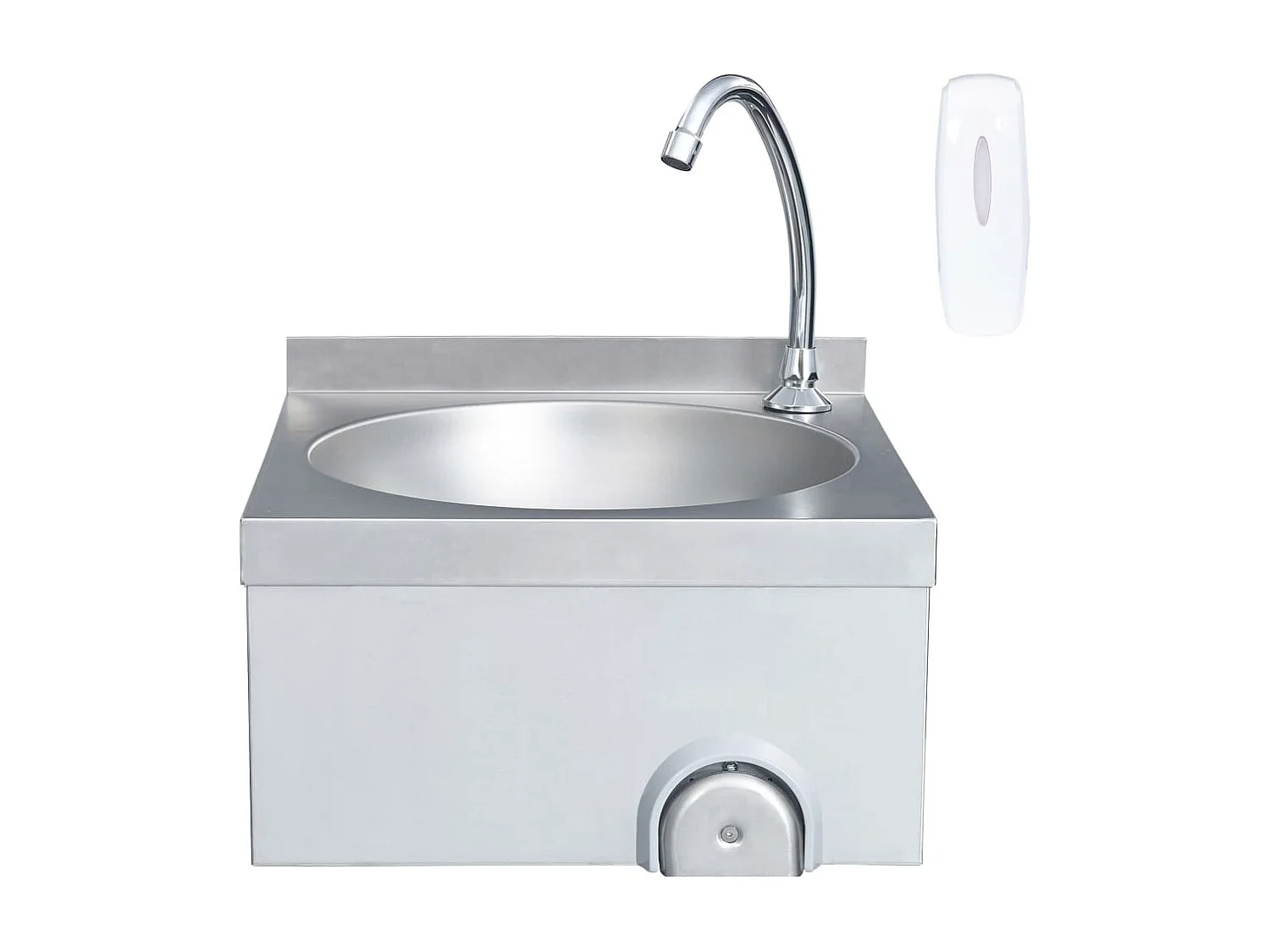 Lavandino con rubinetto e distributore di sapone Acciaio inox